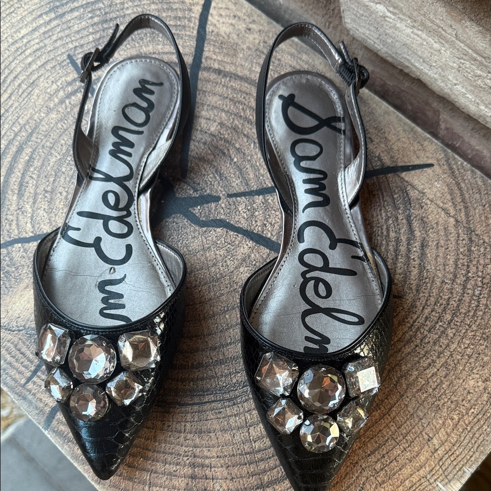 Sam Edelman Black Embellished Heels